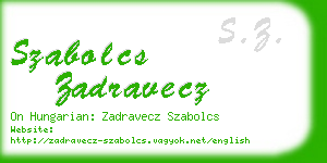 szabolcs zadravecz business card